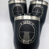 Send It Tumbler – Custom Laser-Engraved Tumbler with Reticle & Caliber - FREE Shipping