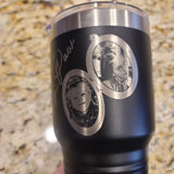 Custom Photo Engraved Tumbler | Laser Engraved Picture Tumbler | Personalized Stainless Steel Gift