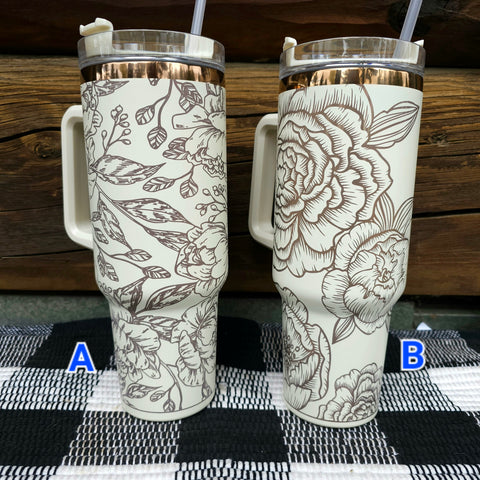 40oz Copper and Cream Tumbler with Wrap (FREE SHIP)