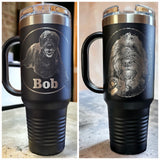 Custom Photo Engraved Tumbler | Laser Engraved Picture Tumbler | Personalized Stainless Steel Gift