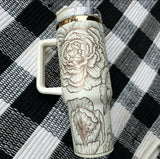 40oz Copper and Cream Tumbler with Wrap (FREE SHIP)