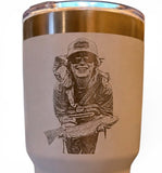 Custom Photo Engraved Tumbler | Laser Engraved Picture Tumbler | Personalized Stainless Steel Gift