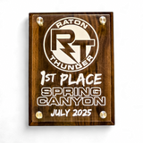 Custom Walnut Award Plaque (6x8 & 8x10) | Employee Recognition & Engraved Awards