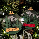 Layered Mountain Christmas Ornament