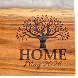 Acacia Hardwood Charcuterie Serving Tray Board - Custom Engraving Avaliable