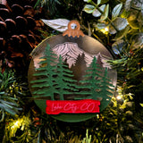 Layered Mountain Christmas Ornament