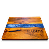 Acacia Hardwood Charcuterie Serving Tray Board - Custom Engraving Avaliable