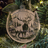 Bull Elk Christmas Ornament (Lake City Option)