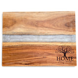 Acacia Hardwood Charcuterie Serving Tray Board - Custom Engraving Avaliable