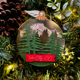 Layered Mountain Christmas Ornament