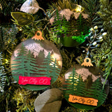 Layered Mountain Christmas Ornament
