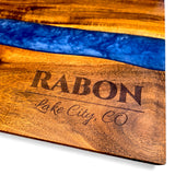 Acacia Hardwood Charcuterie Serving Tray Board - Custom Engraving Avaliable