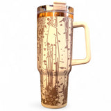 Aspen Forest Wrap – 40oz Handle Tumbler | Fall Leaves Edition - FREE Shipping