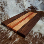 Walnut, Maple, and Padauk Cutting Board